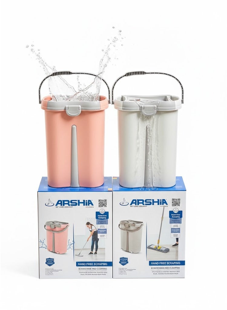 Arshia Smart Mop Bucket with Mop – Automatic Wash & Spin System (Hands-Free) – No Bending Required – Includes 2 Microfiber Refills – Fast & Practical Floor Cleaning - Image 2